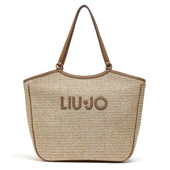 Borsa tote grande in rafia Liu Jo