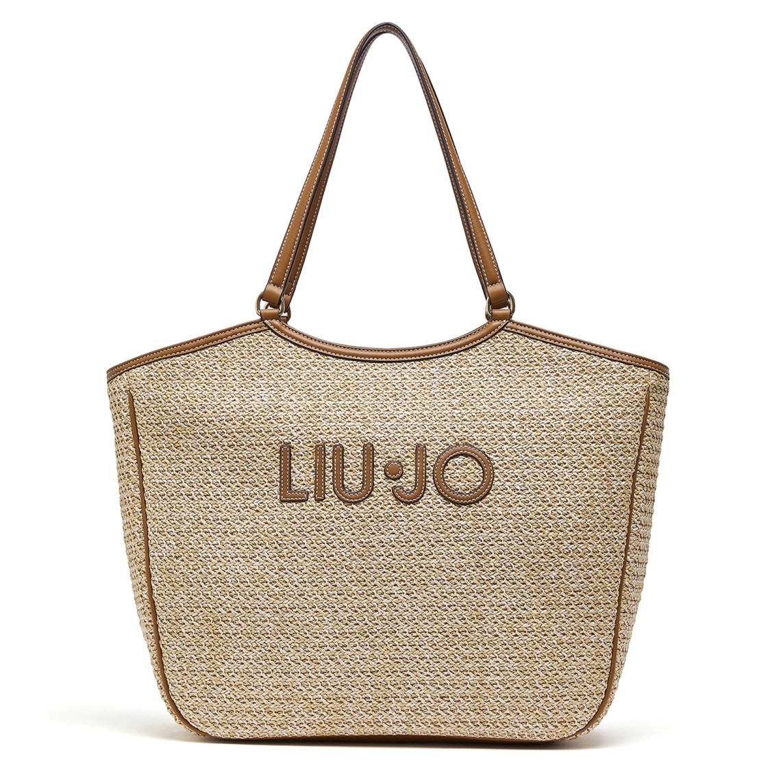 Borsa tote grande in rafia Liu Jo