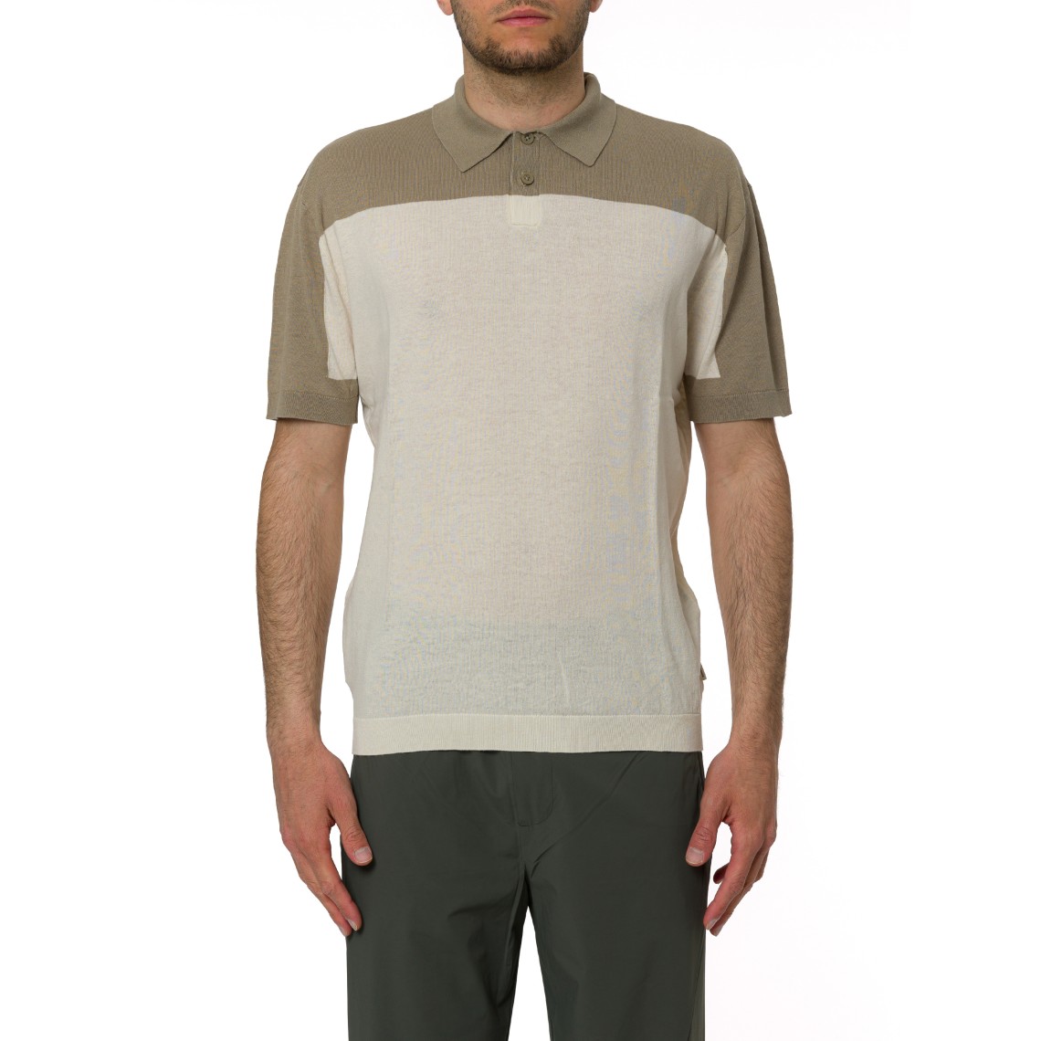 Polo in maglia di lino e cotone Armani Exchange