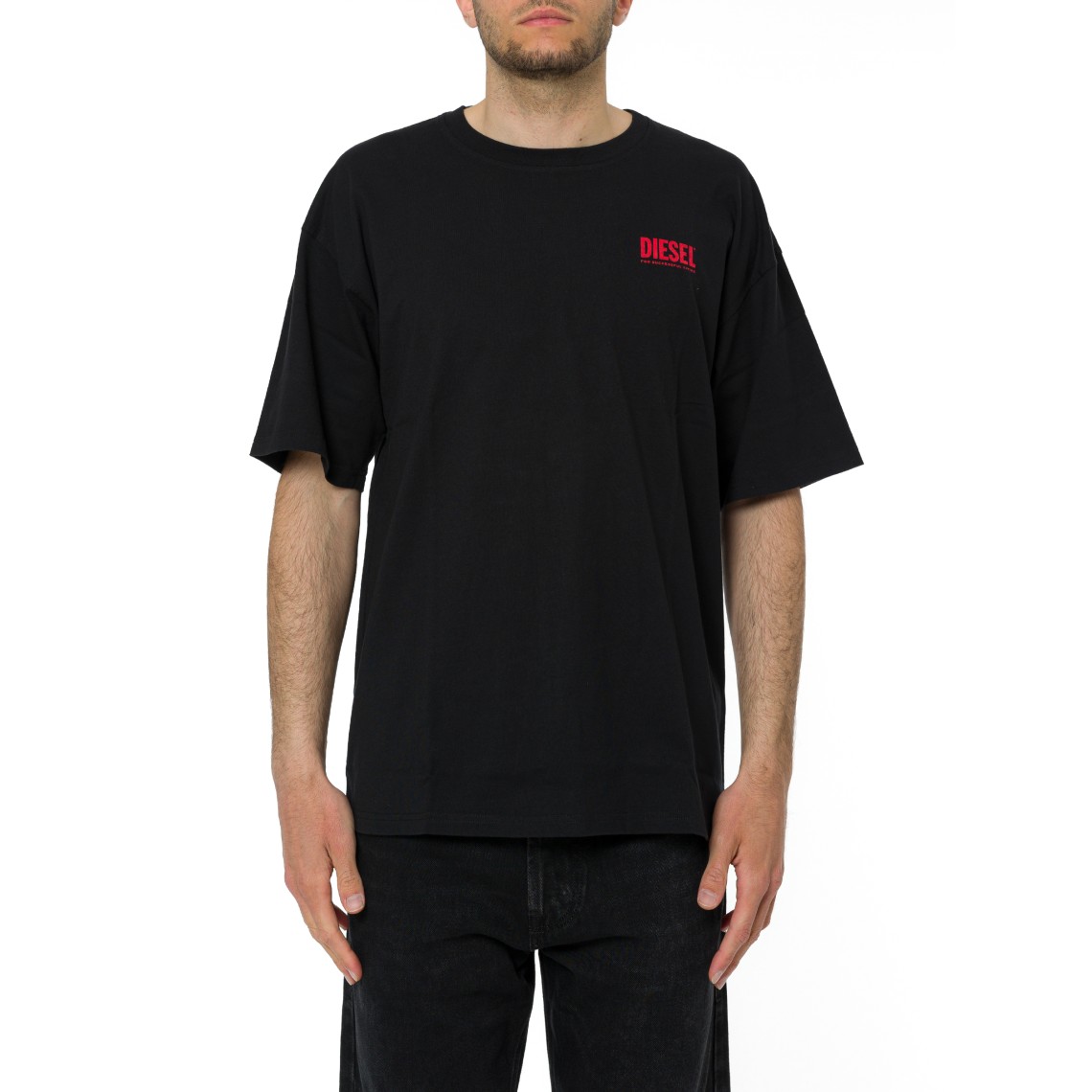 T-shirt in cotone con stampa Diesel