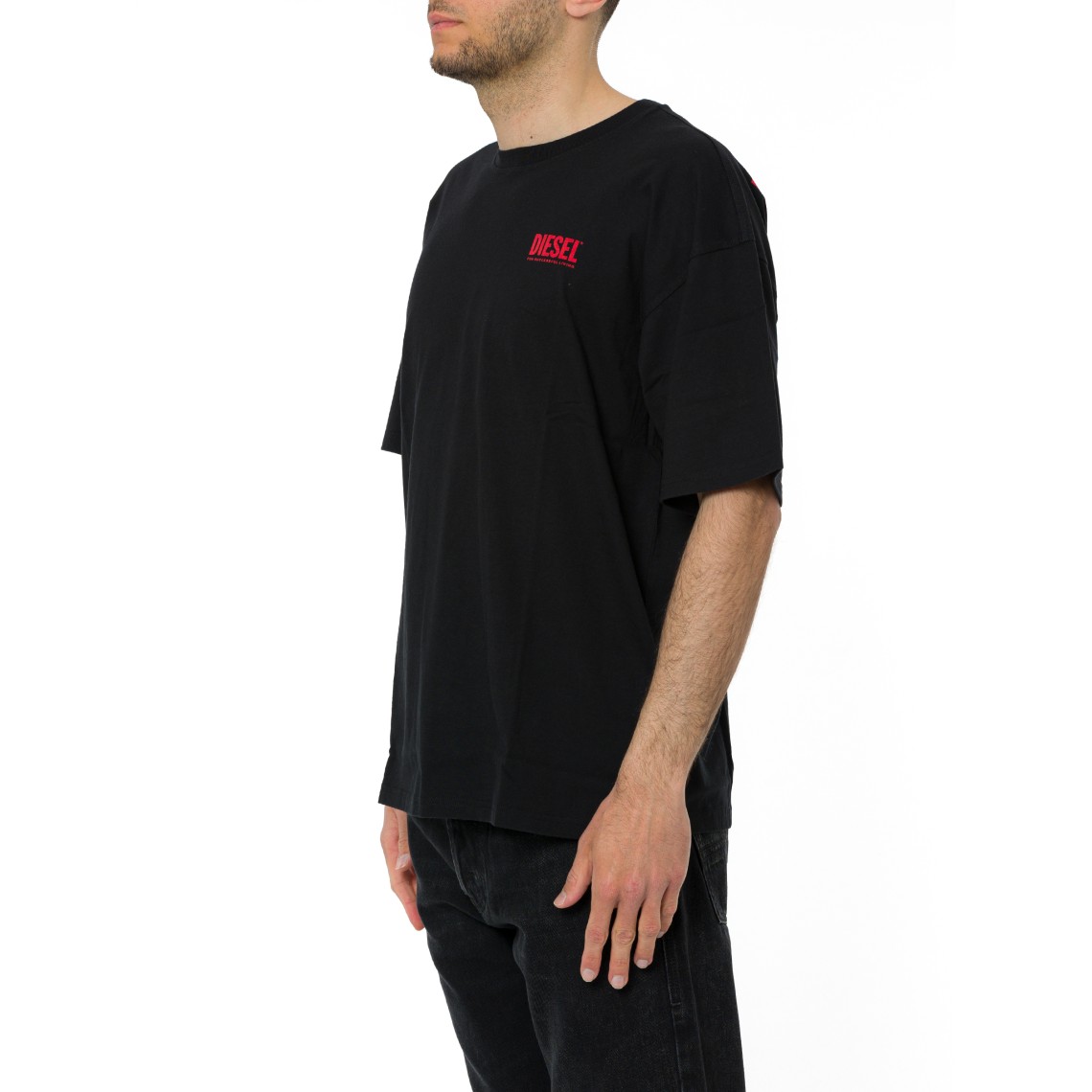 T-shirt in cotone con stampa Diesel