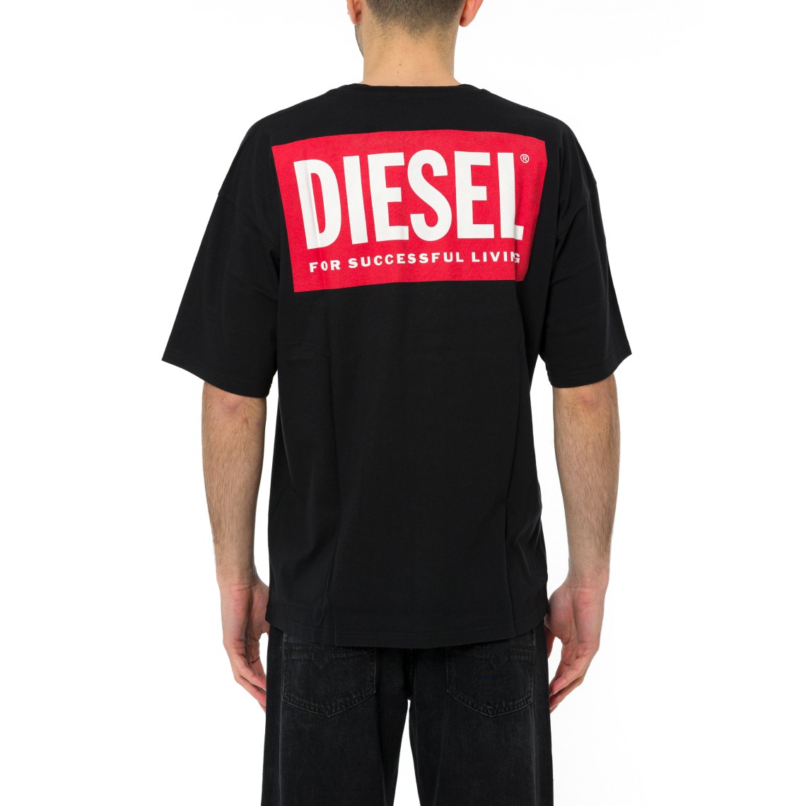 T-shirt in cotone con stampa Diesel