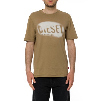 T-shirt con logo sbiadito Diesel