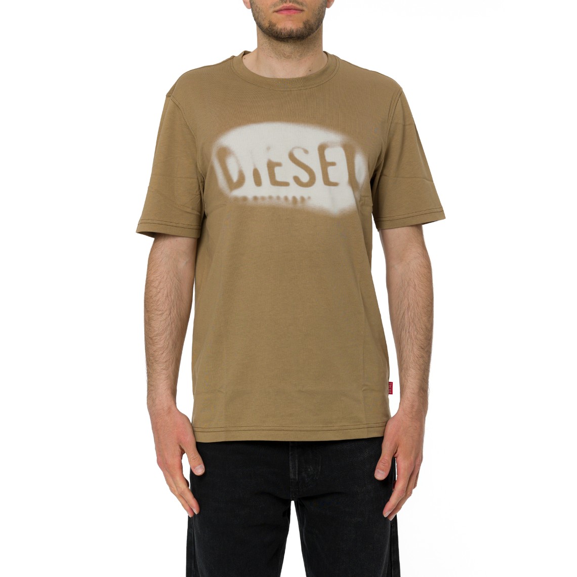 T-shirt con logo sbiadito Diesel