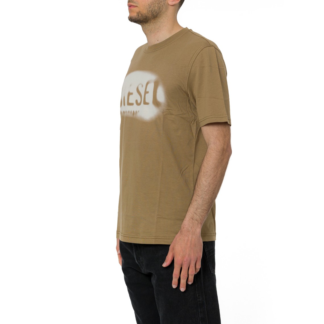 T-shirt con logo sbiadito Diesel