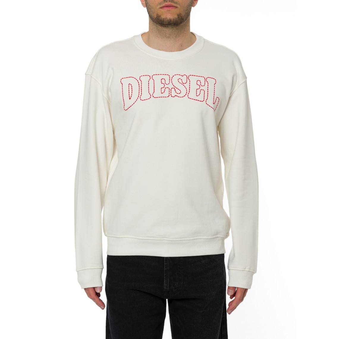 Felpa girocollo con logo Diesel