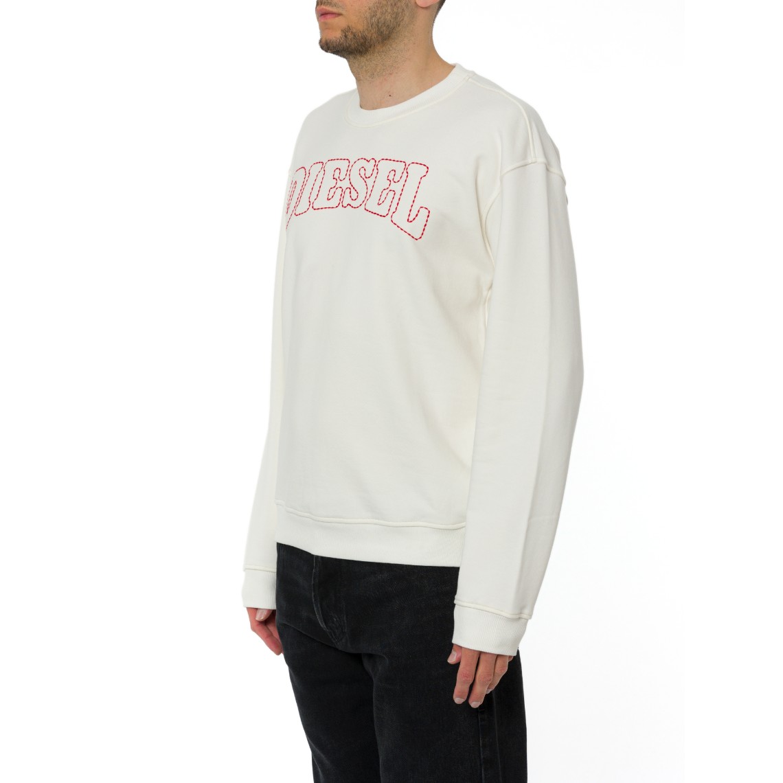 Felpa girocollo con logo Diesel