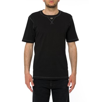T-shirt Diesel regular con girocollo e oval D