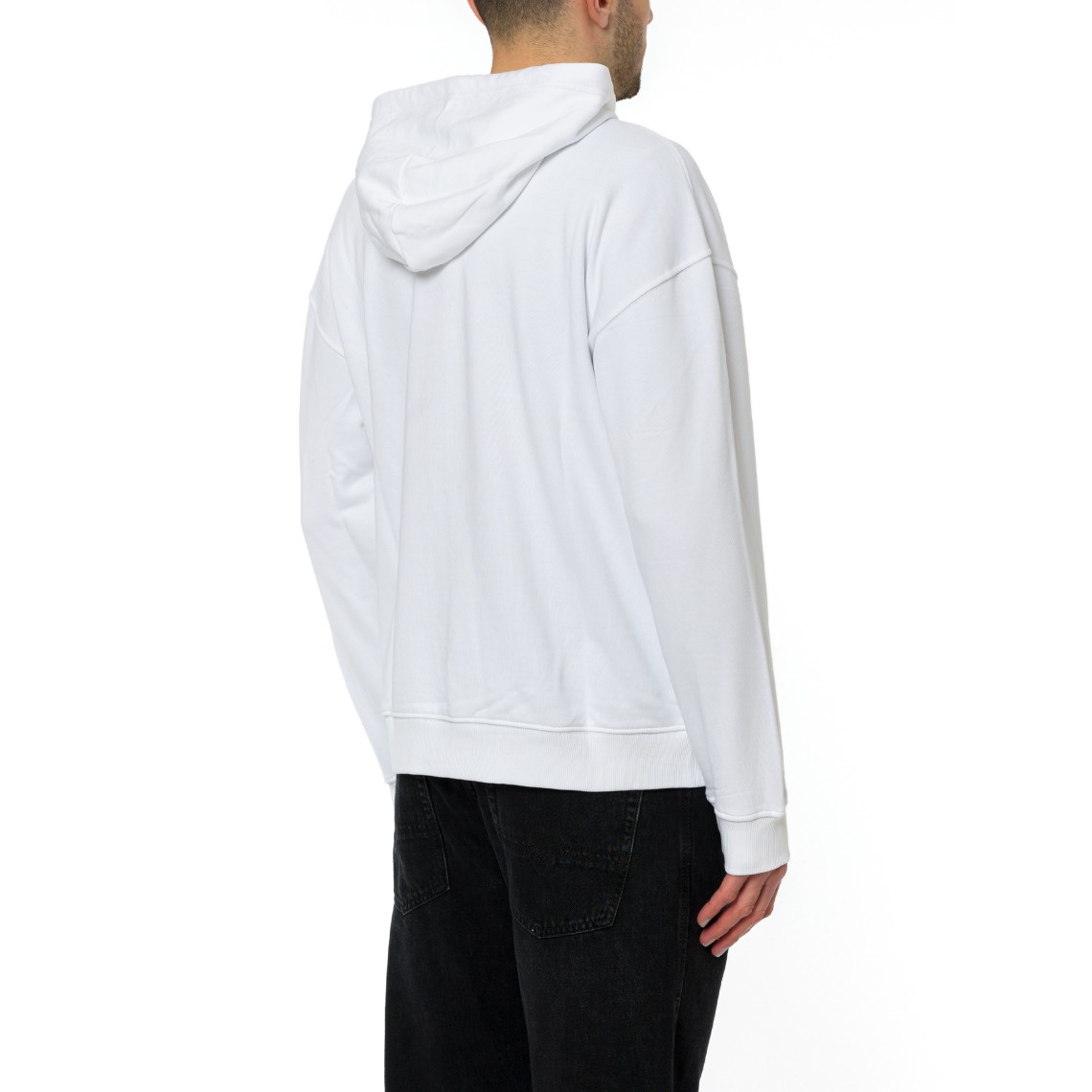 Felpa con zip e cappuccio e ricamo logo Diesel