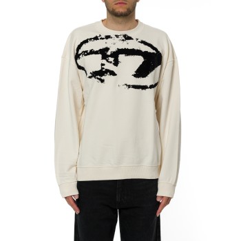 Felpa girocollo relaxed fit con oval D Diesel
