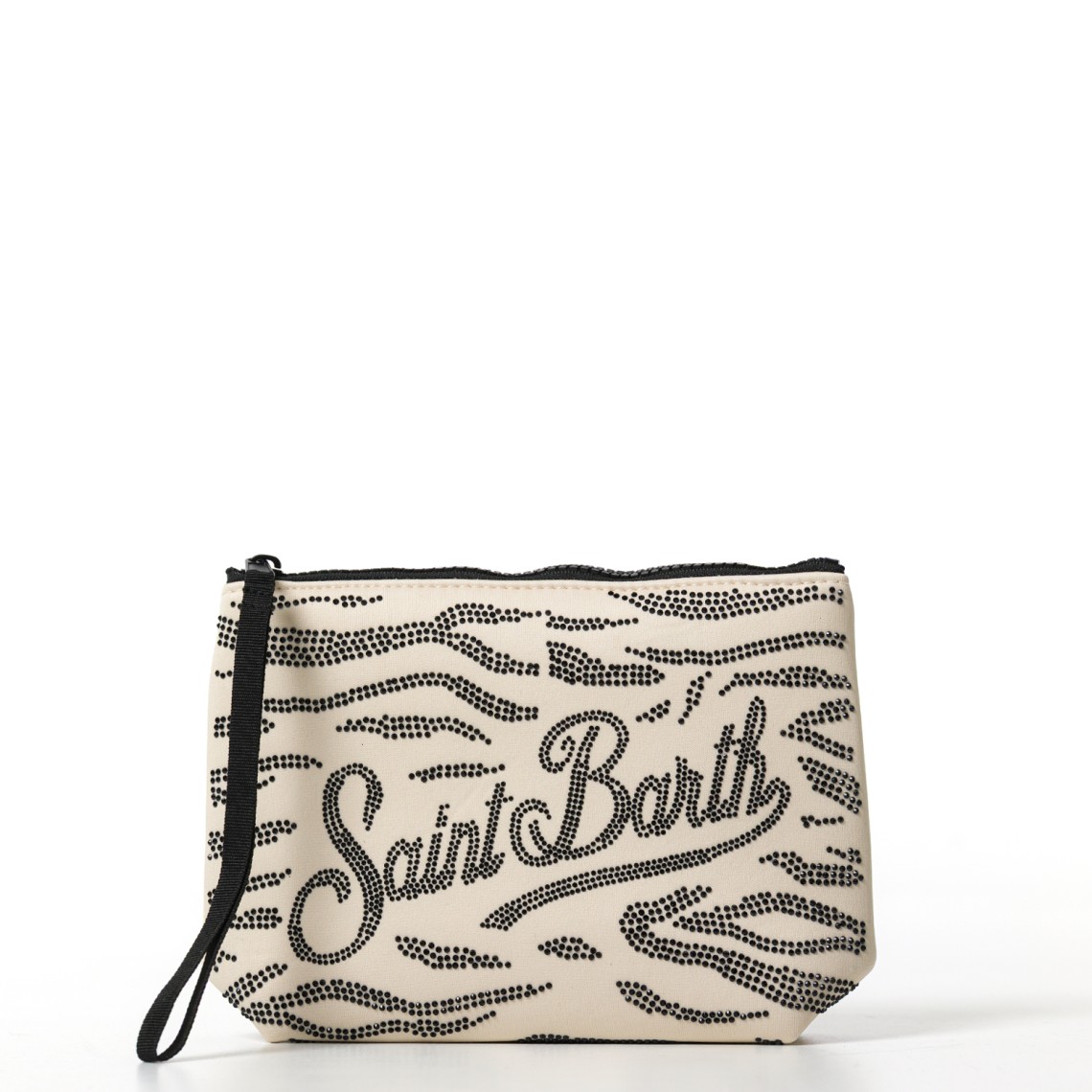 Pochette Aline in scuba con stampa zebrata Mc2 Saint Barth