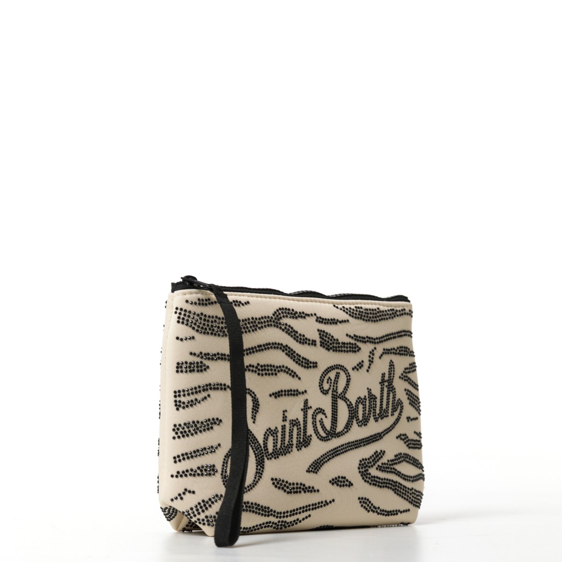 Pochette Aline in scuba con stampa zebrata Mc2 Saint Barth