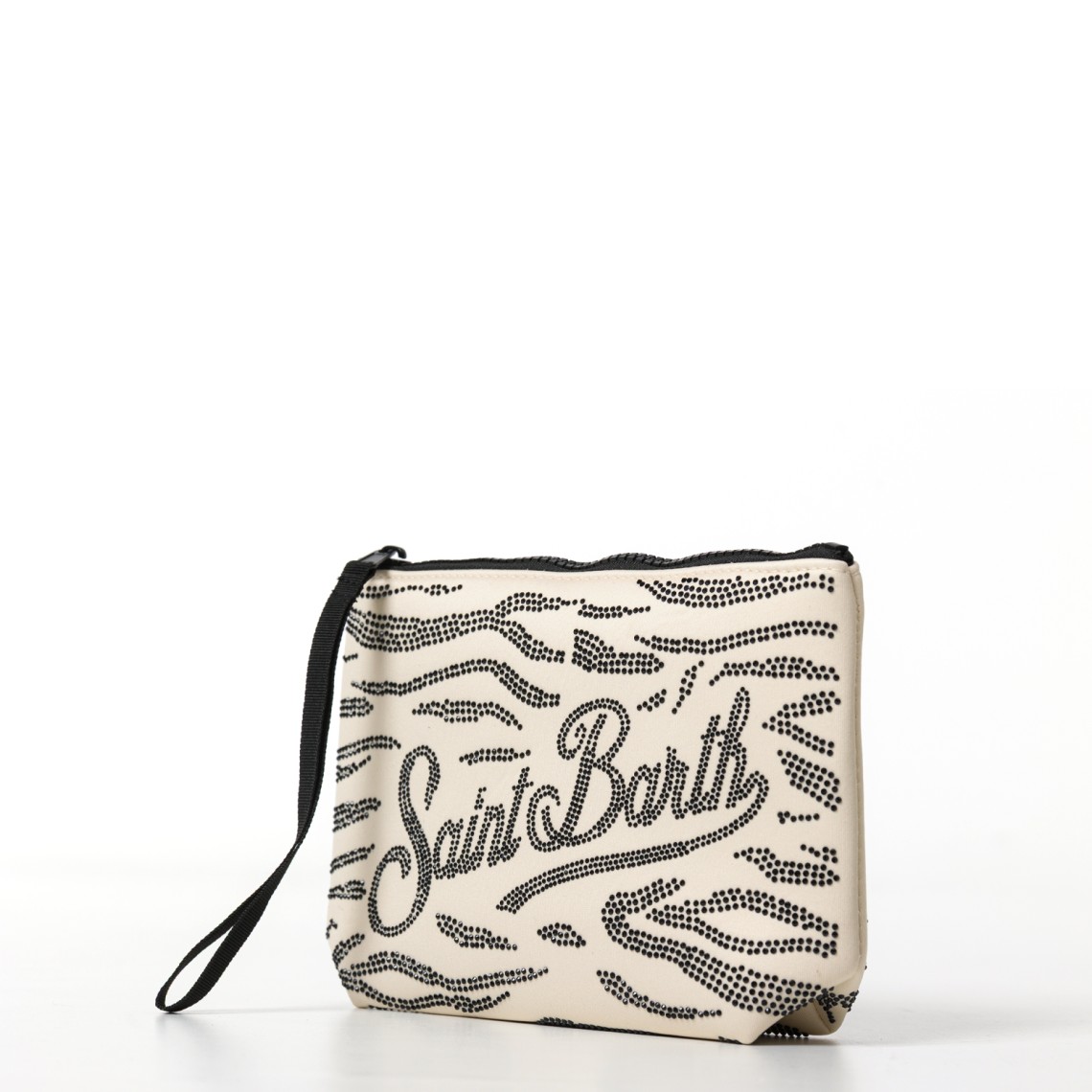 Pochette Aline in scuba con stampa zebrata Mc2 Saint Barth