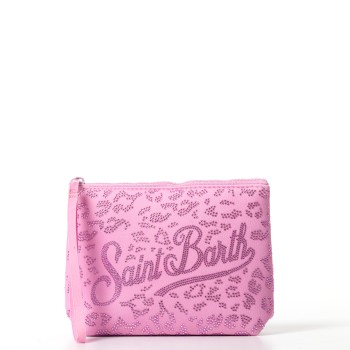Pochette Aline Strass Leopard Mc2 Saint Barth