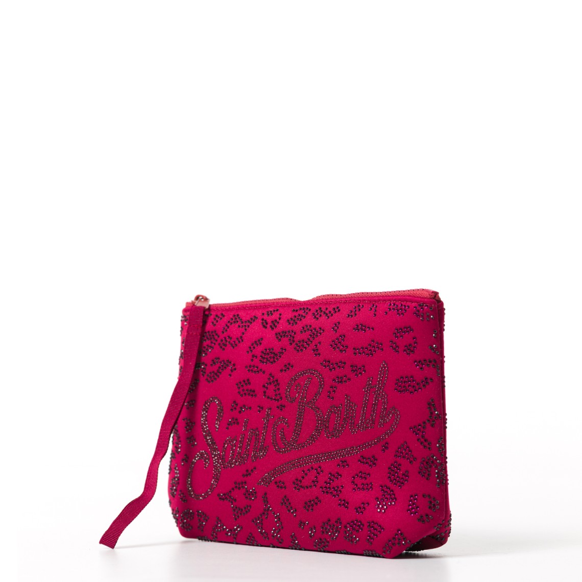 Pochette Aline in scuba con stampa leopardata Mc2 Saint Barth