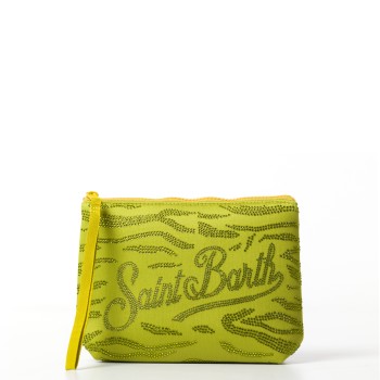 Pochette Aline in scuba con stampa leopardata Mc2 Saint...