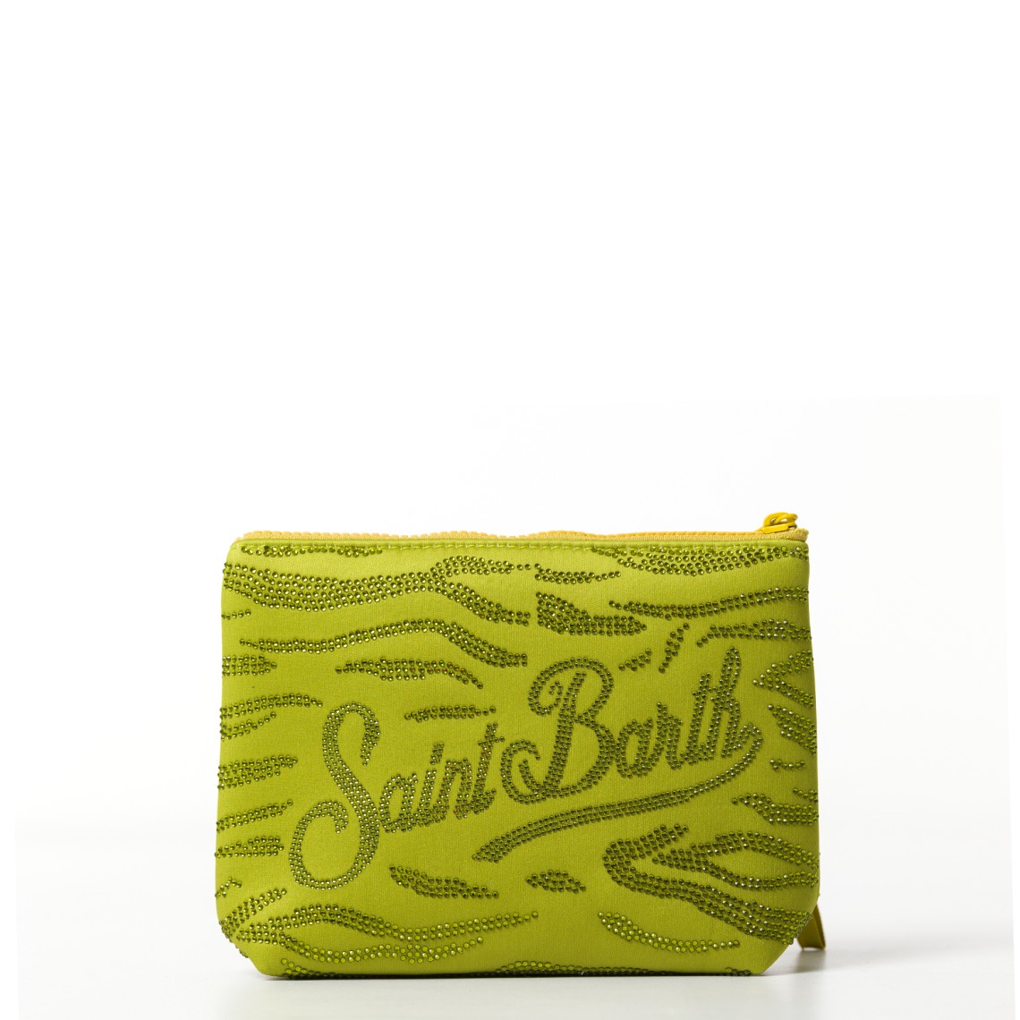 Pochette Aline in scuba con stampa leopardata Mc2 Saint Barth