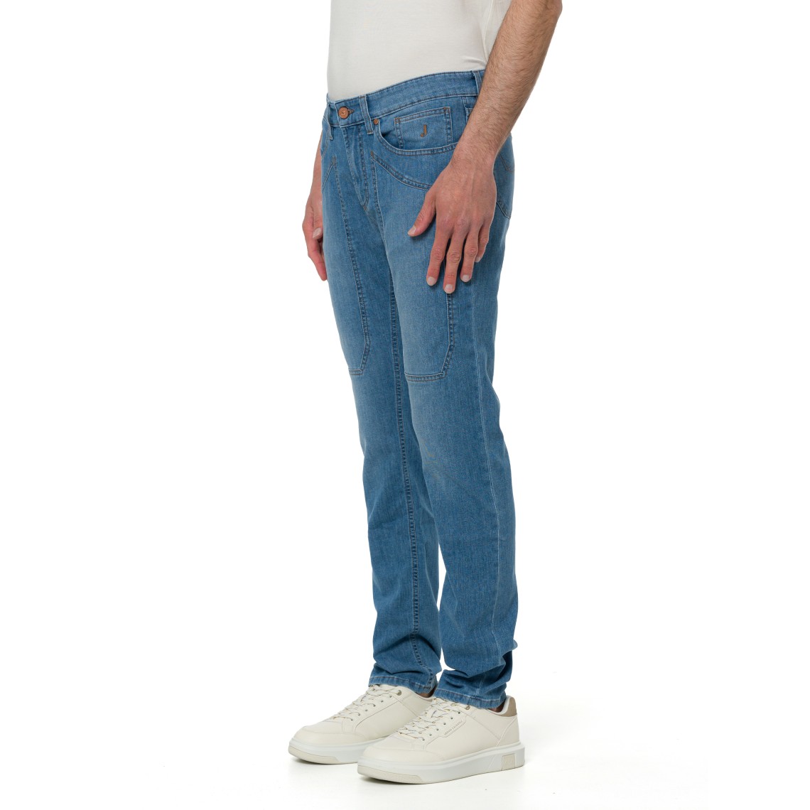 Jeans cinque tasche John Jeckerson con toppe