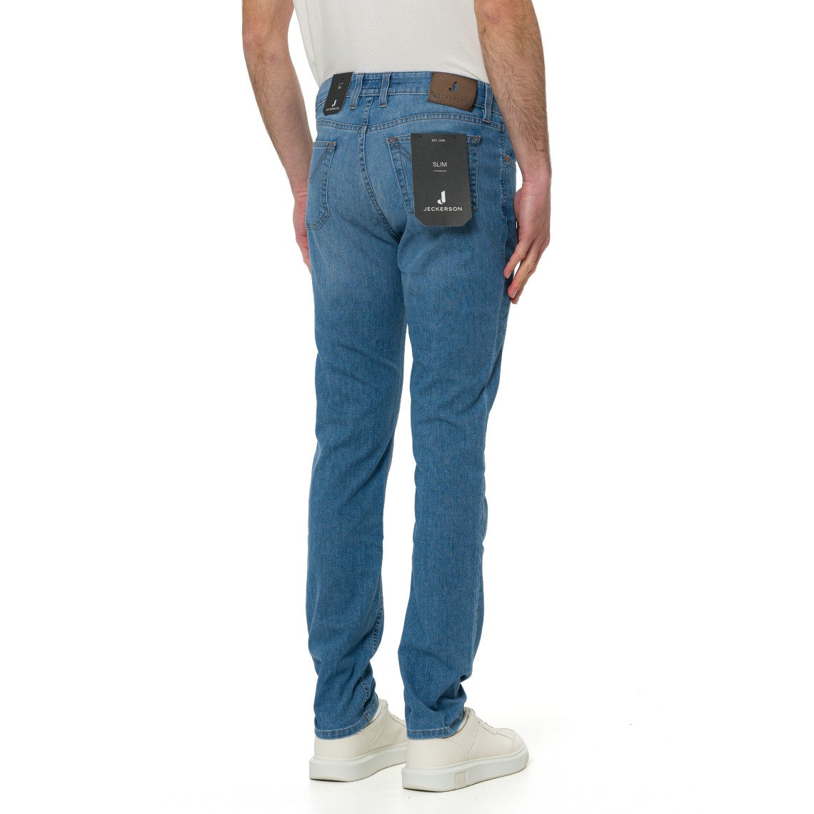 Jeans cinque tasche John Jeckerson con toppe