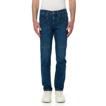 Jeans cinque tasche John Jeckerson con toppe