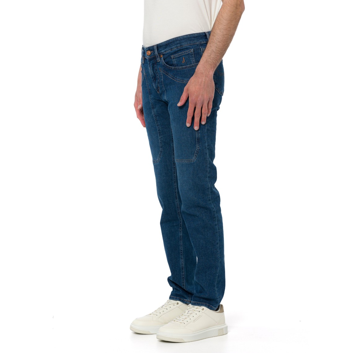 Jeans cinque tasche John Jeckerson con toppe