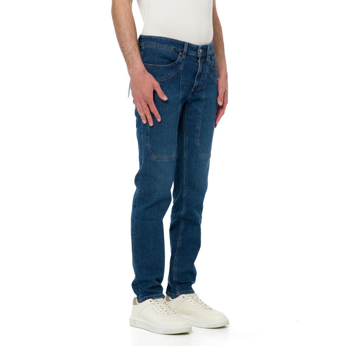Jeans cinque tasche John Jeckerson con toppe