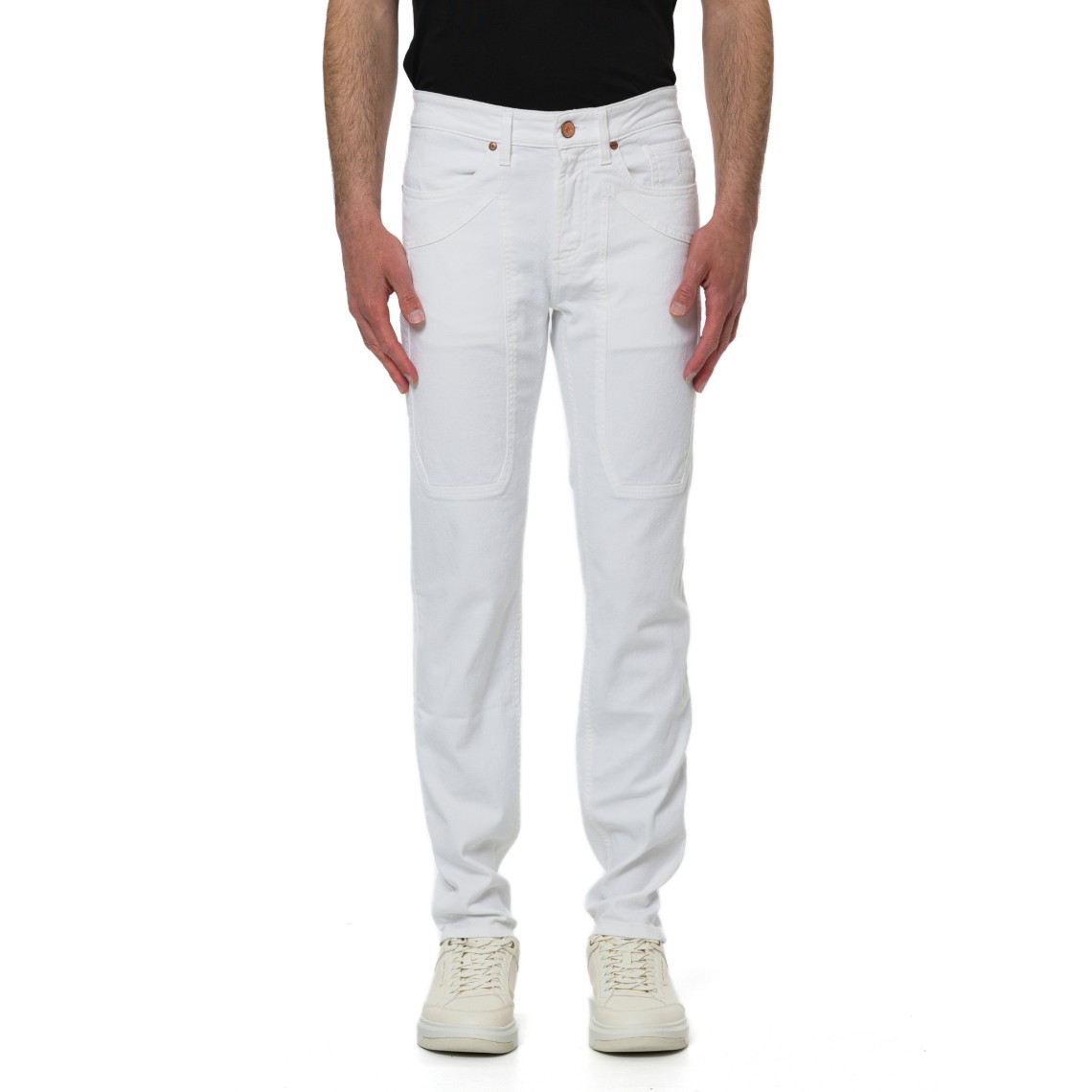 Jeans cinque tasche John Jeckerson con toppe