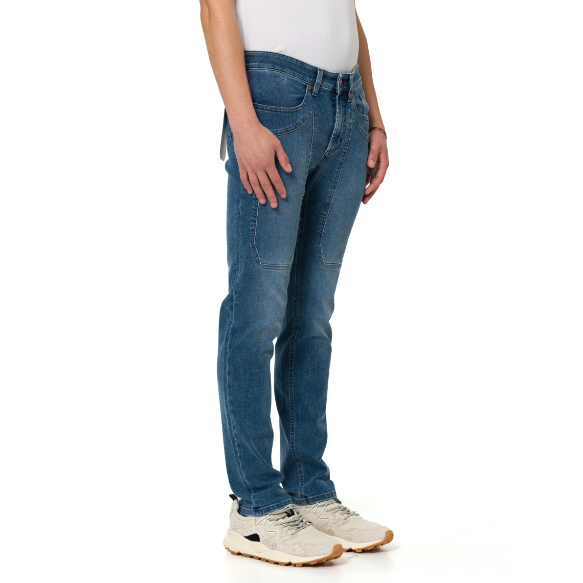 Jeans cinque tasche John Jeckerson con toppe