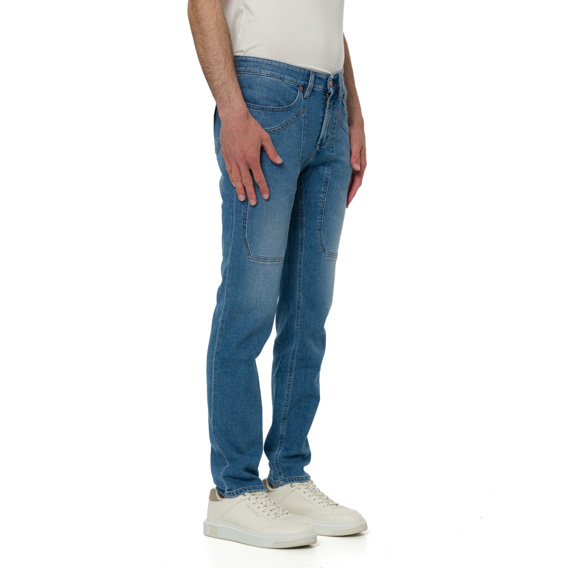 Jeans cinque tasche John Jeckerson con toppe