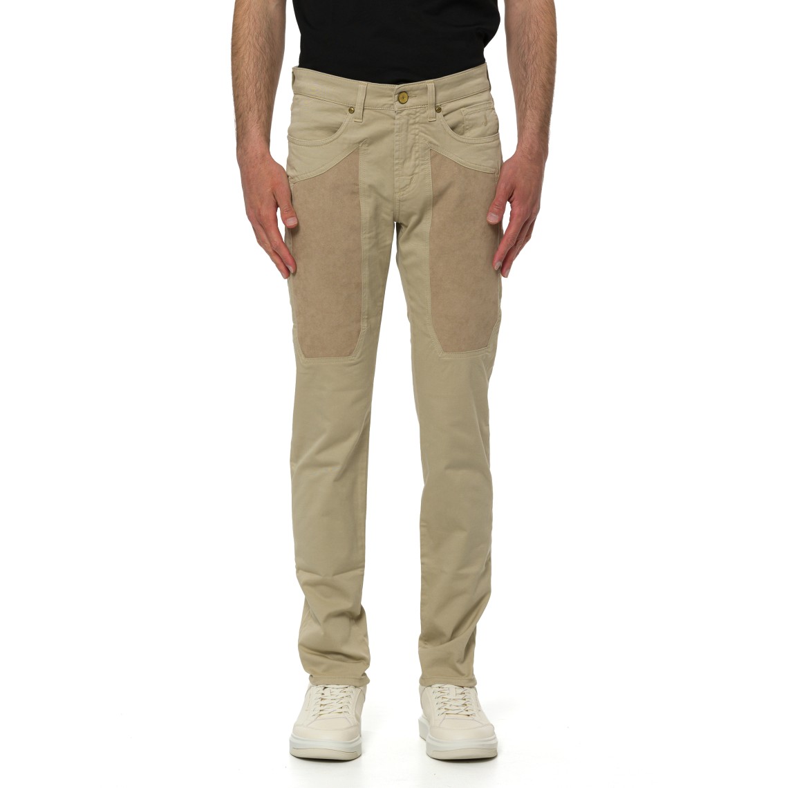 Jeans John Jeckerson con toppe in alcantara