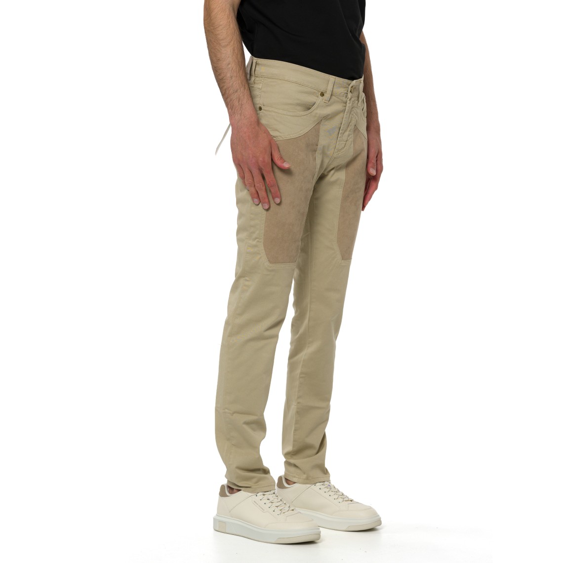 Jeans John Jeckerson con toppe in alcantara