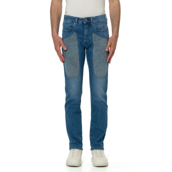Jeans John Jeckerson con toppe in alcantara