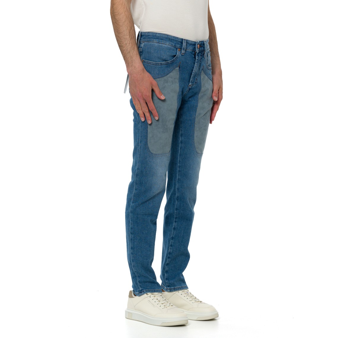 Jeans John Jeckerson con toppe in alcantara
