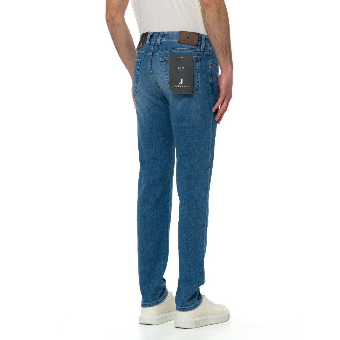 Jeans John Jeckerson con toppe in alcantara