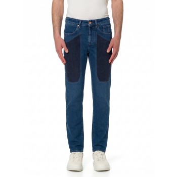 Jeans John Jeckerson con toppe in alcantara