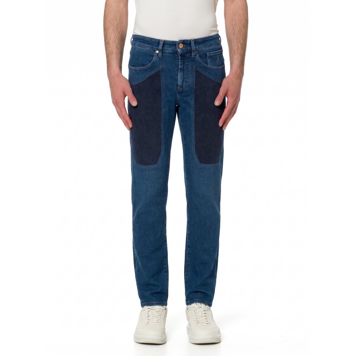 Jeans John Jeckerson con toppe in alcantara