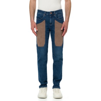 Jeans John Jeckerson con toppe in alcantara