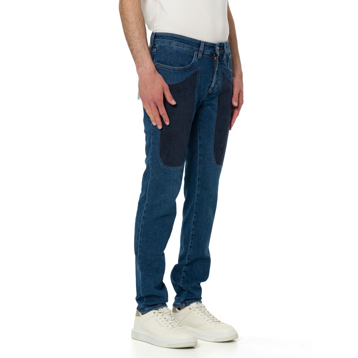 Jeans John Jeckerson con toppe in alcantara