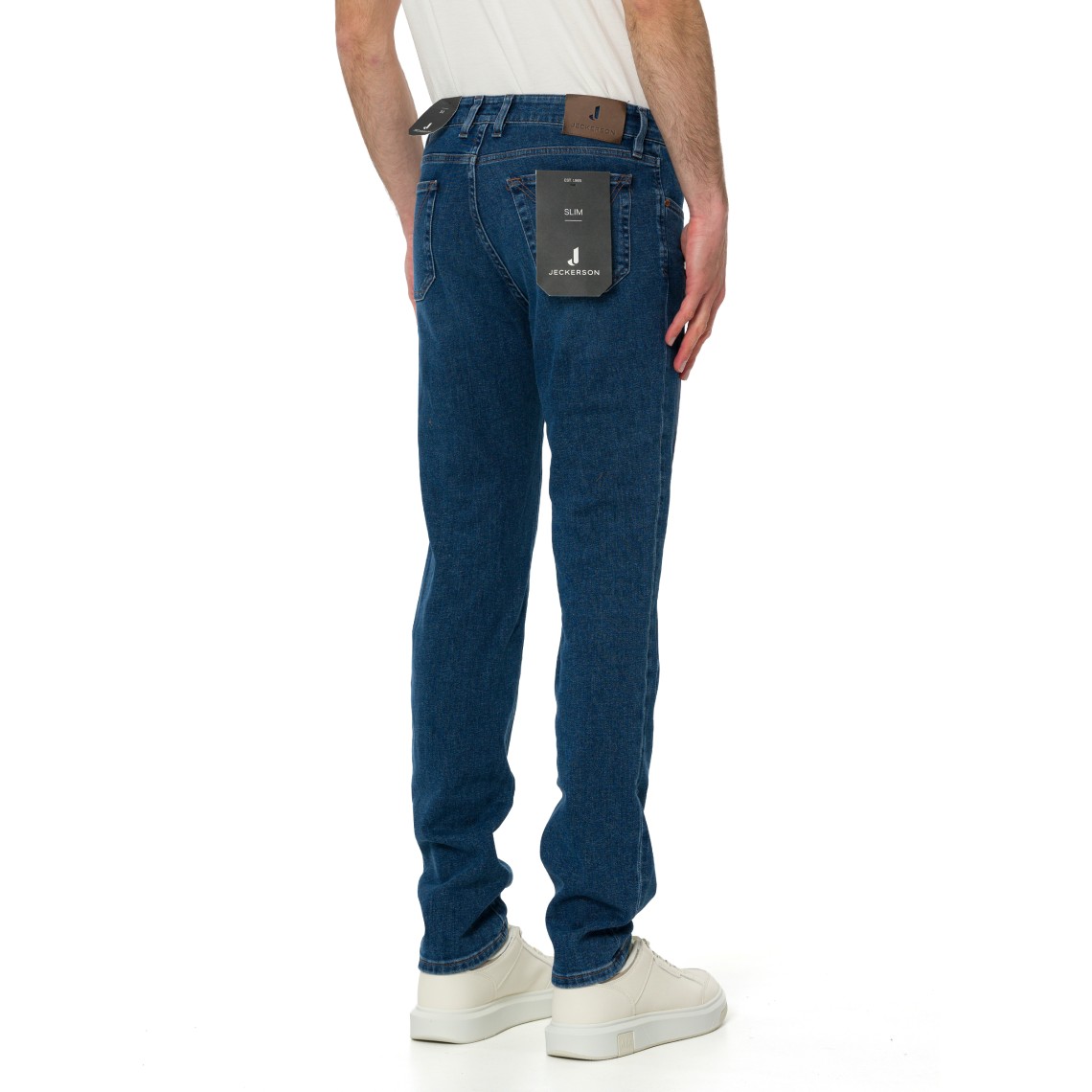 Jeans John Jeckerson con toppe in alcantara