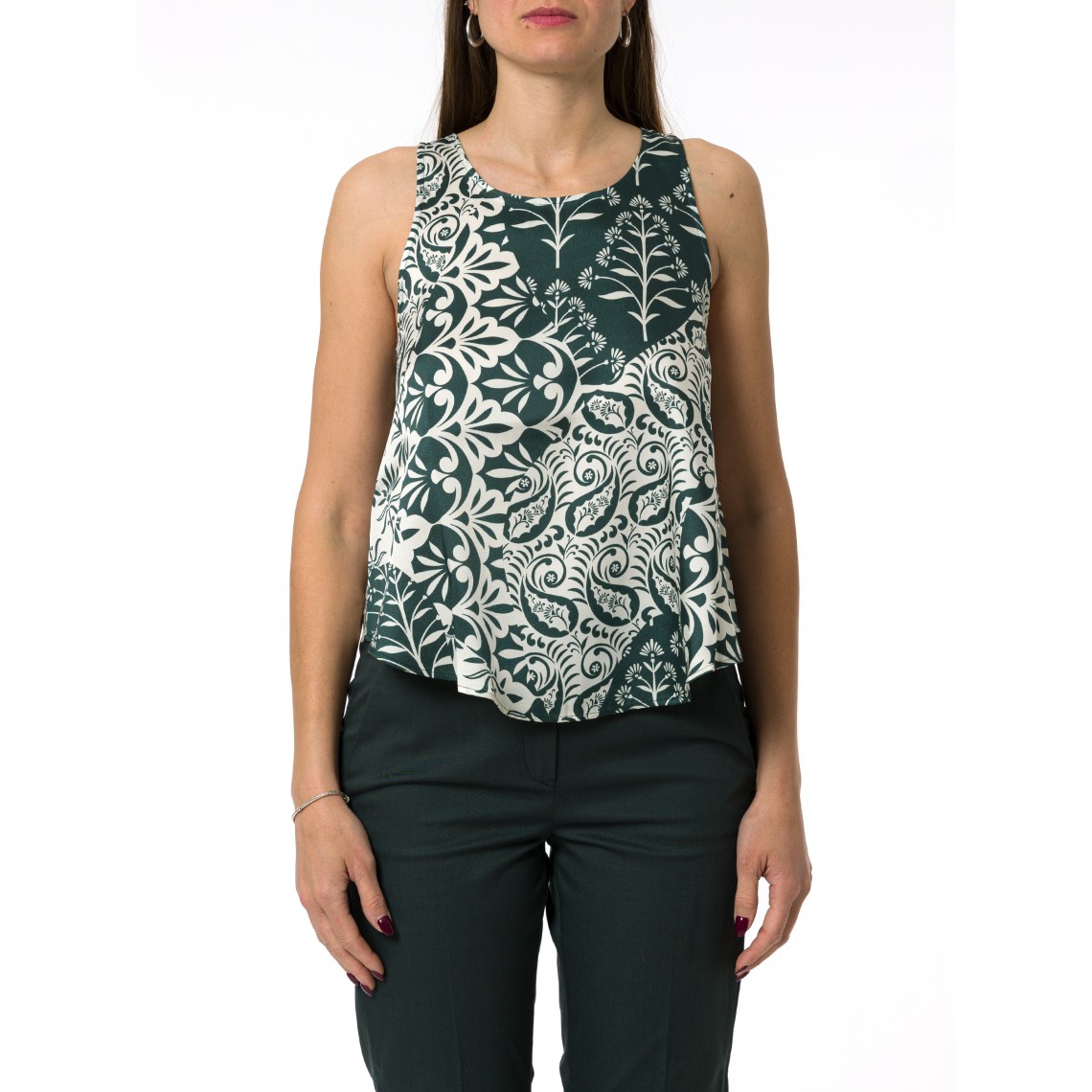 Top svasato in twill Emme Marella