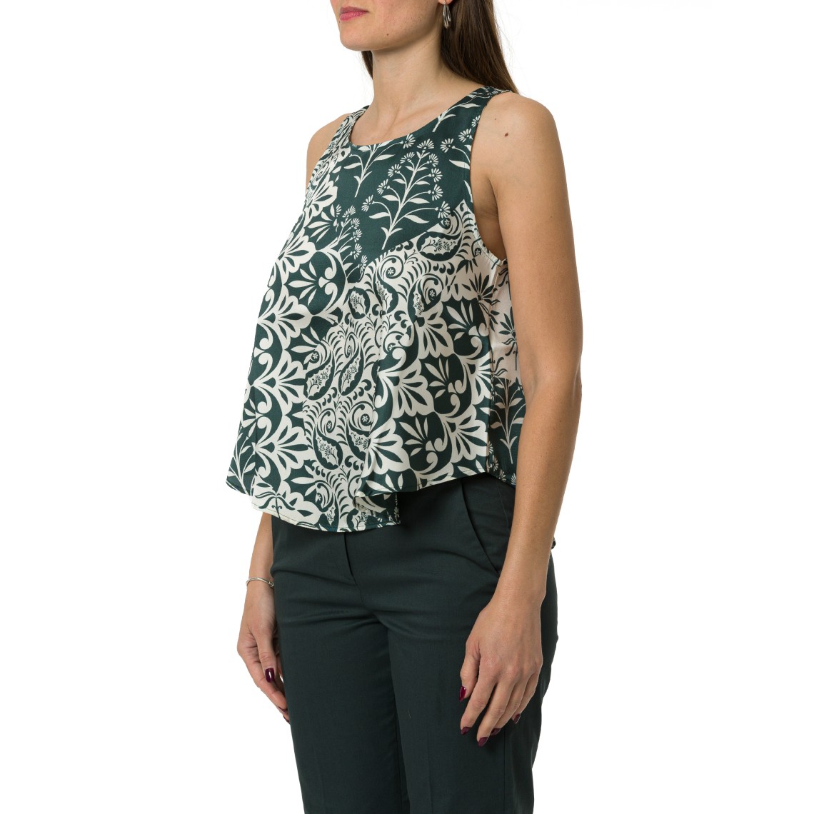 Top svasato in twill Emme Marella