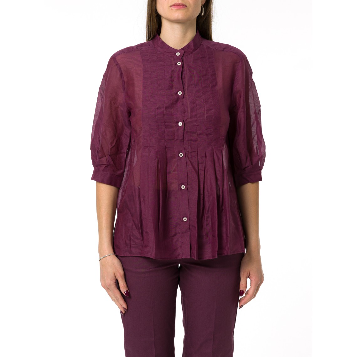 Blusa coreana con pieghe Emme Marella