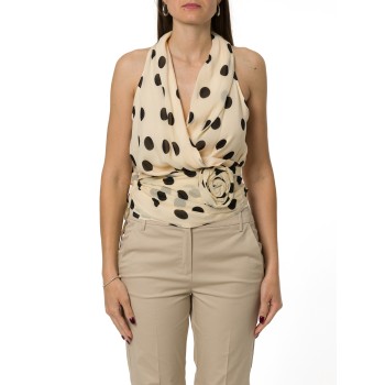 Top in georgette di viscosa a pois Marella
