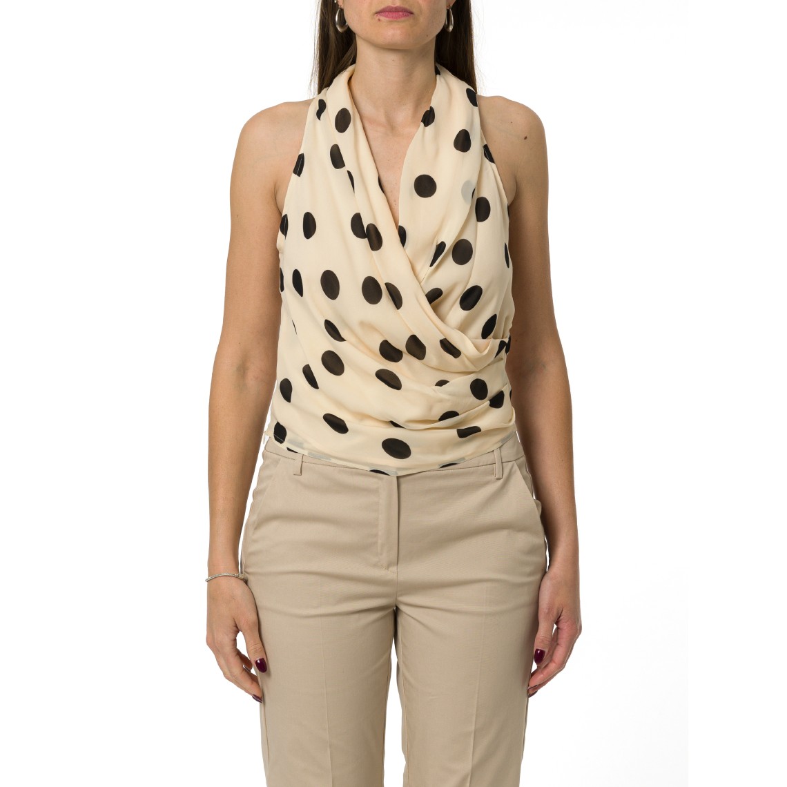 Top in georgette di viscosa a pois Marella