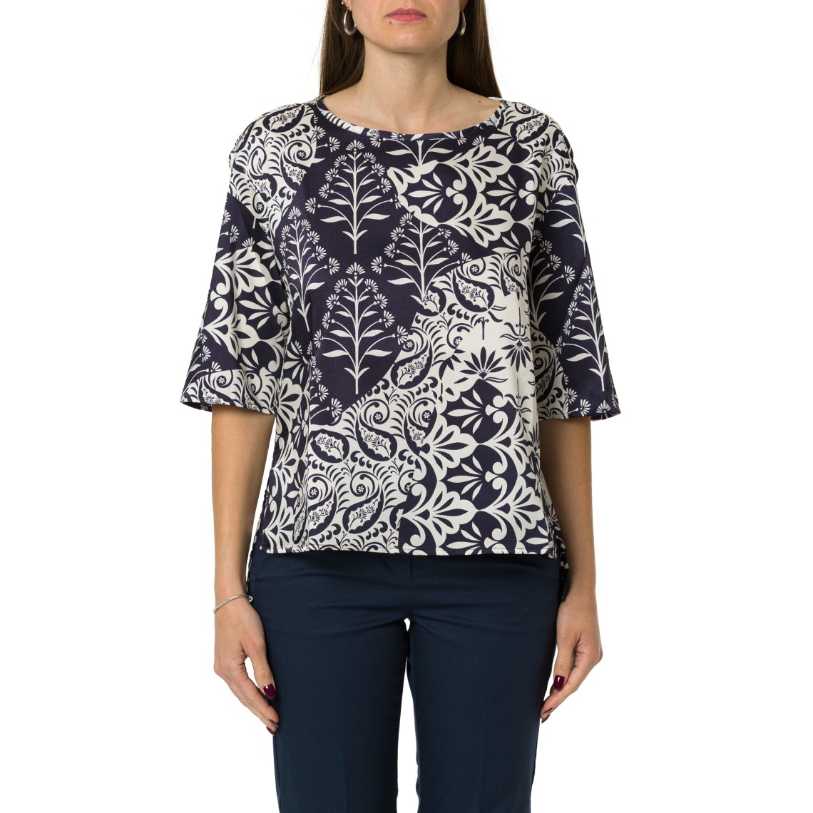 Blusa in twill stampato Emme Marella