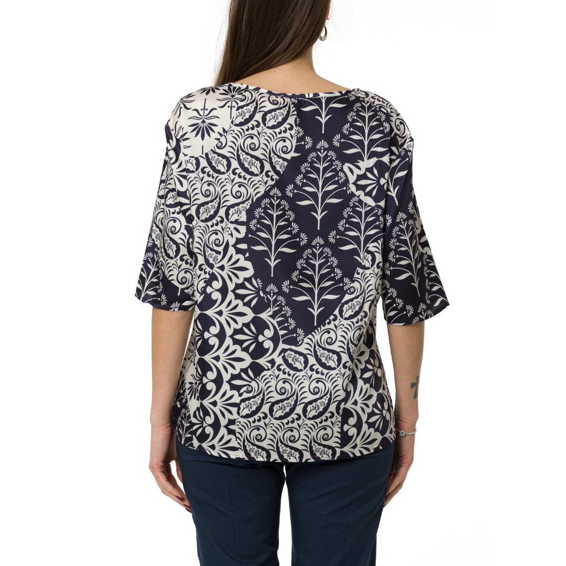 Blusa in twill stampato Emme Marella