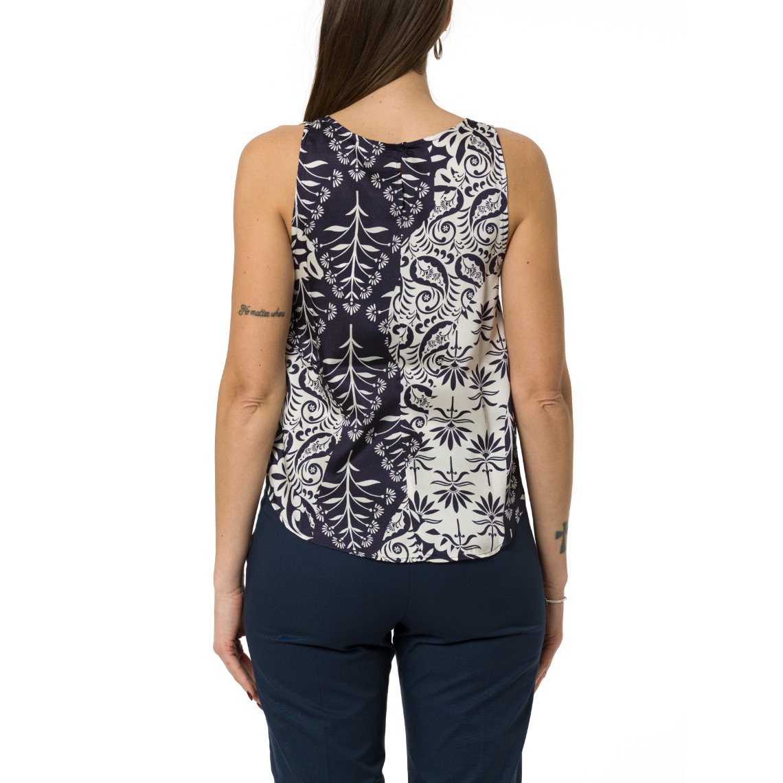 Top svasato in twill Emme Marella
