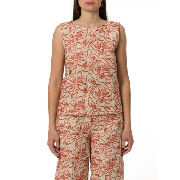 Top con ricami floreali Emme Marella