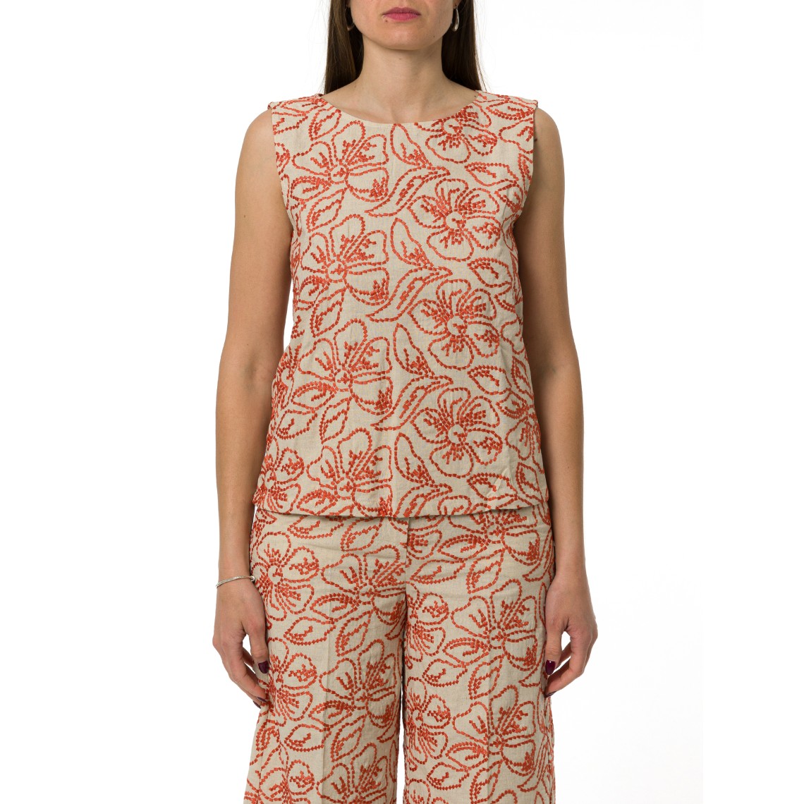 Top con ricami floreali Emme Marella
