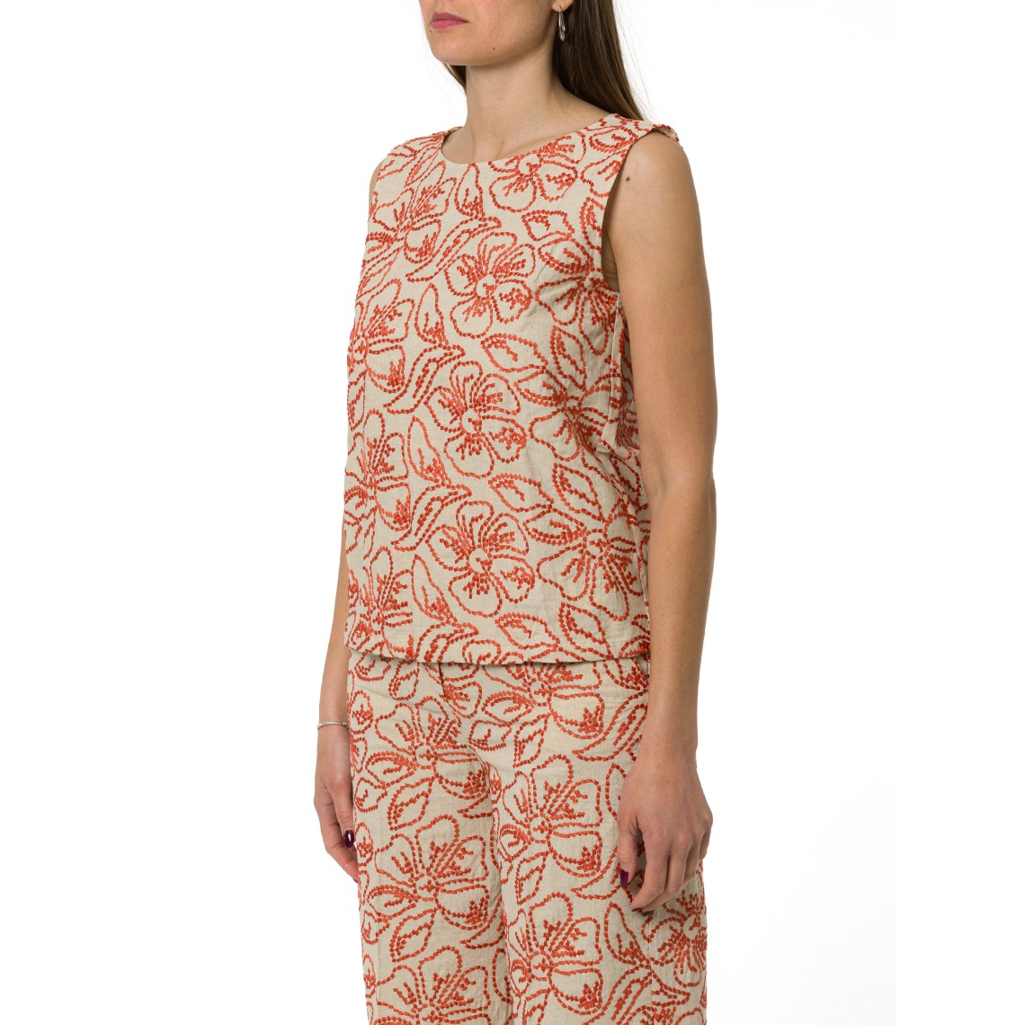 Top con ricami floreali Emme Marella